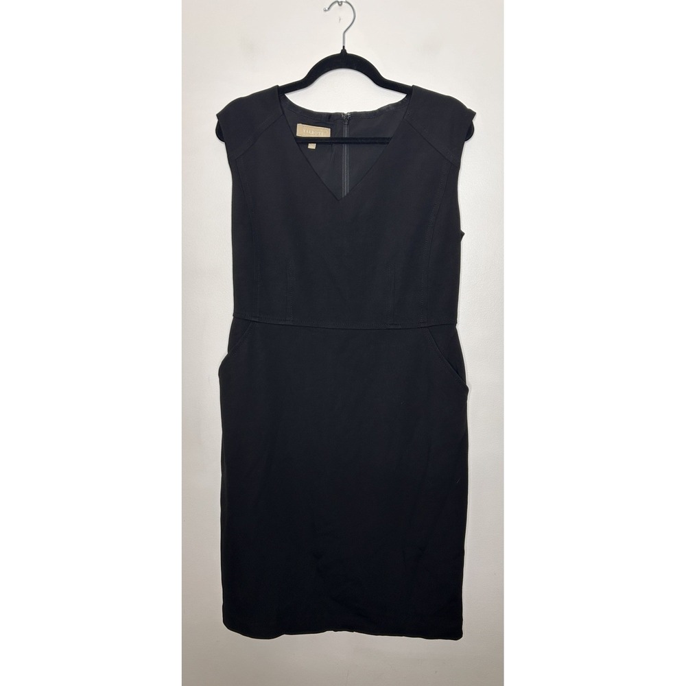 Talbots  Womens Black Pockets Sleeveless Knee Length Casual Office Dress Size 10 - Picture 2 of 10